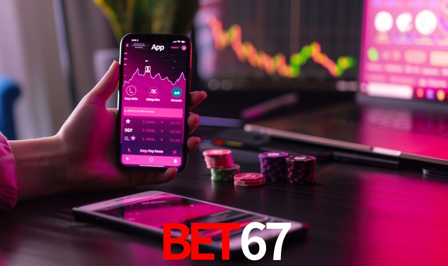 Comparação APP mobile vs versão web da bet67